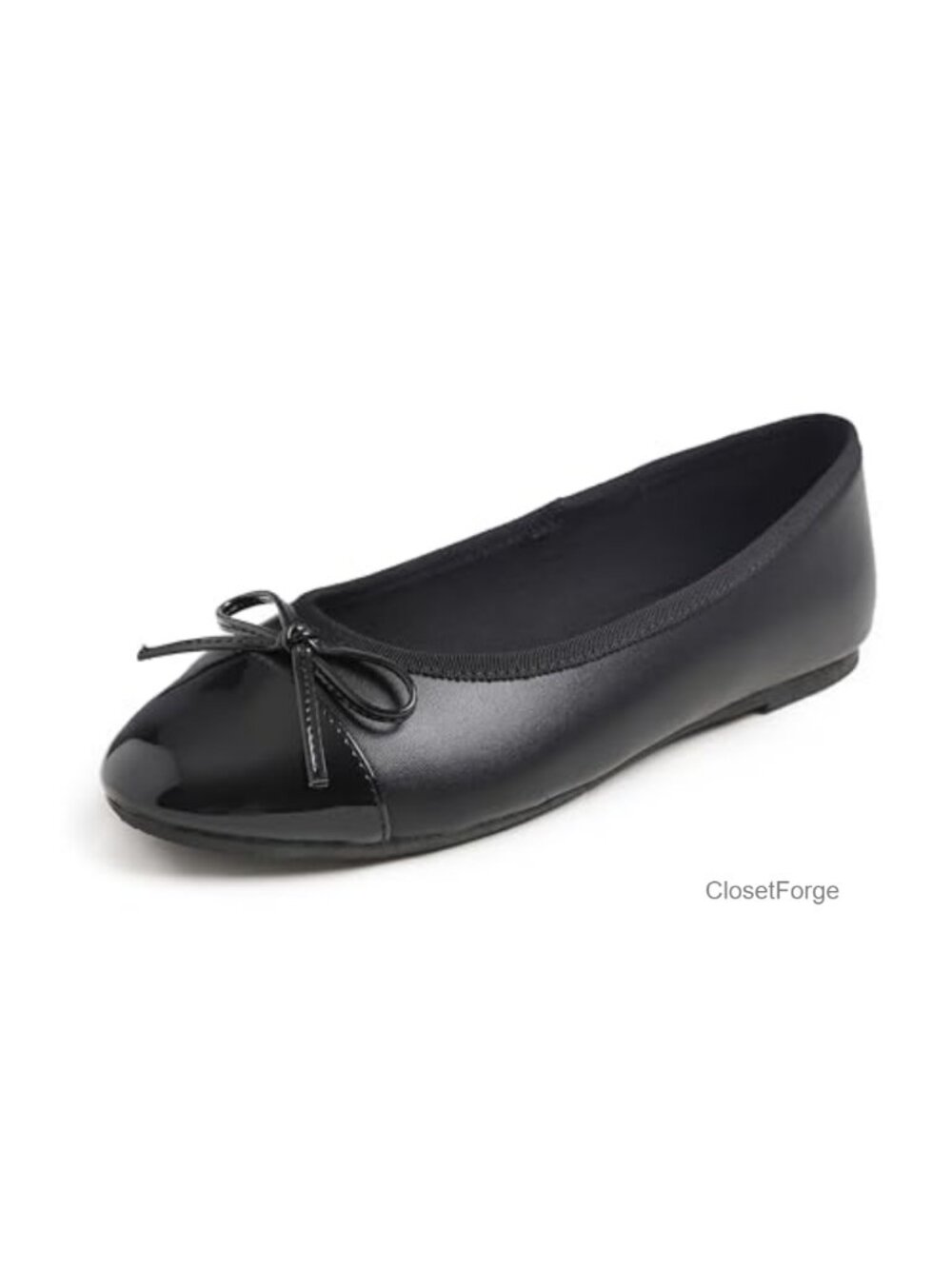 Women's Bow Tie Ballet Flats Round Toe Slip On Shoes Memory Foam Cushion
